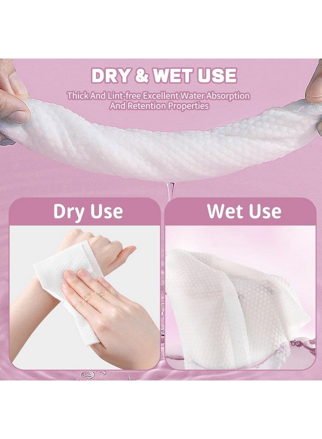 Hsxfl Disposable Face Towel 100 Count For Washing Soft Cotton Dry Wipes Facial Cloths Towelettes For Washing And Drying Facial Tissue For Cleansing Skincare And Makeup Remover - Image 4