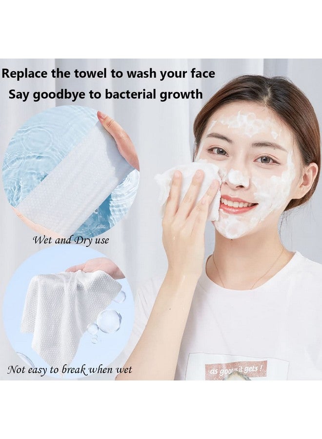 Hsxfl Disposable Face Towel 100 Count For Washing Soft Cotton Dry Wipes Facial Cloths Towelettes For Washing And Drying Facial Tissue For Cleansing Skincare And Makeup Remover - Image 2