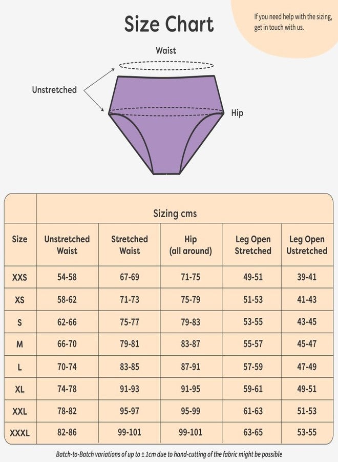 superbottoms MaxAbsorb® Period Underwear | Period Panty for Women | 8Hr Absorption | No Leaks, No Stains | High Waist, Full Coverage | Bamboo Fabric + Cotton(3 Lilac & 2 Pink,Size:XS) - Image 5