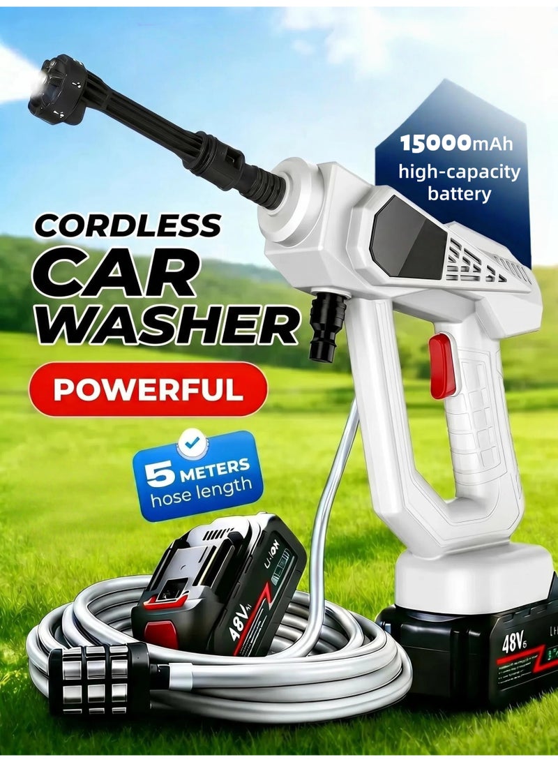 Bolivia's Cordless Pressure Washer, 1700PSI Portable Cordless Power Washer with 6-in-1 Nozzle, 48V 15000mAh Battery , Hand Held Pressure Washe, Electric Power Cleaner Battery Powered Pressure washers for Car/Home - Image 1