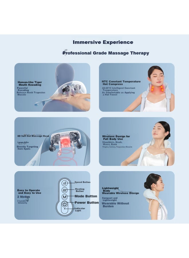 MIAOJIE Miaojie (miaojie) R3mini Cervical Massager Shoulder Neck Massager Shawl Shoulder Neck Massager Shoulder Trapezius Lumbar Back Neck Multi-function Massager Birthday Gift Men And Women Orange  - Image 2