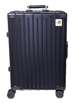 SWISSCASE SWISSCASE Carry On Hardshell waterproof PC 20 Inches with Double Spinner Wheels, TSA Lock, Aluminium Frame, Lightweight E039, Black  - Image 2