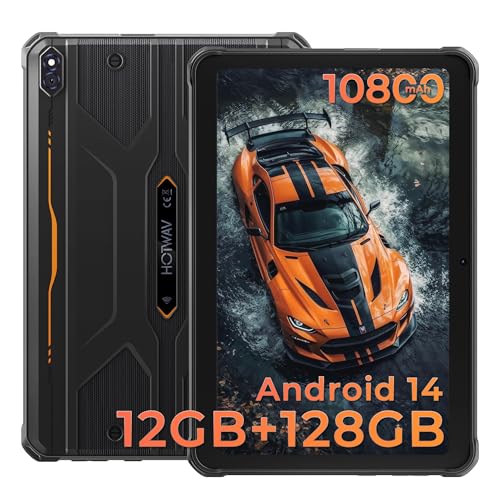 HOTWAV R8 Rugged Tablet Android 14 101 inch HD Display 10800mAh Battery OctaCore 12GB RAM128GB ROM1TB Outdoor Tablet 13MP5MP Camera IP68IP69K Waterproof 4G Dual SIM5G WiFiBT51GPS