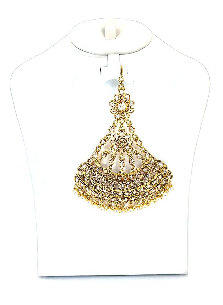 GOHONA GOHONA Traditional Indian Head Jhoomar Passa Jewelry Side Tikka for Women  - Image 2