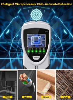 Y&D Stud Finder Wall Scanner, 2023 Upgrade 9 in 1 Detector Wire for Wall, Dienmern Cable Walls with LCD Display AC Metal Wood Pipe Joist  - Image 3