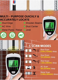 Y&D Stud Finder Wall Scanner, 2023 Upgrade 9 in 1 Detector Wire for Wall, Dienmern Cable Walls with LCD Display AC Metal Wood Pipe Joist  - Image 2