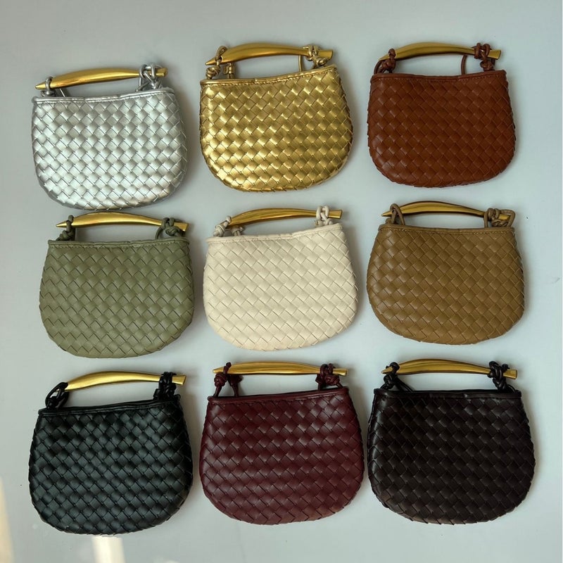 [ Supply] Hand-Woven Bag Sardine Bag 2025 Niche Design Metal Mini Crossbody Handbag - Image 4