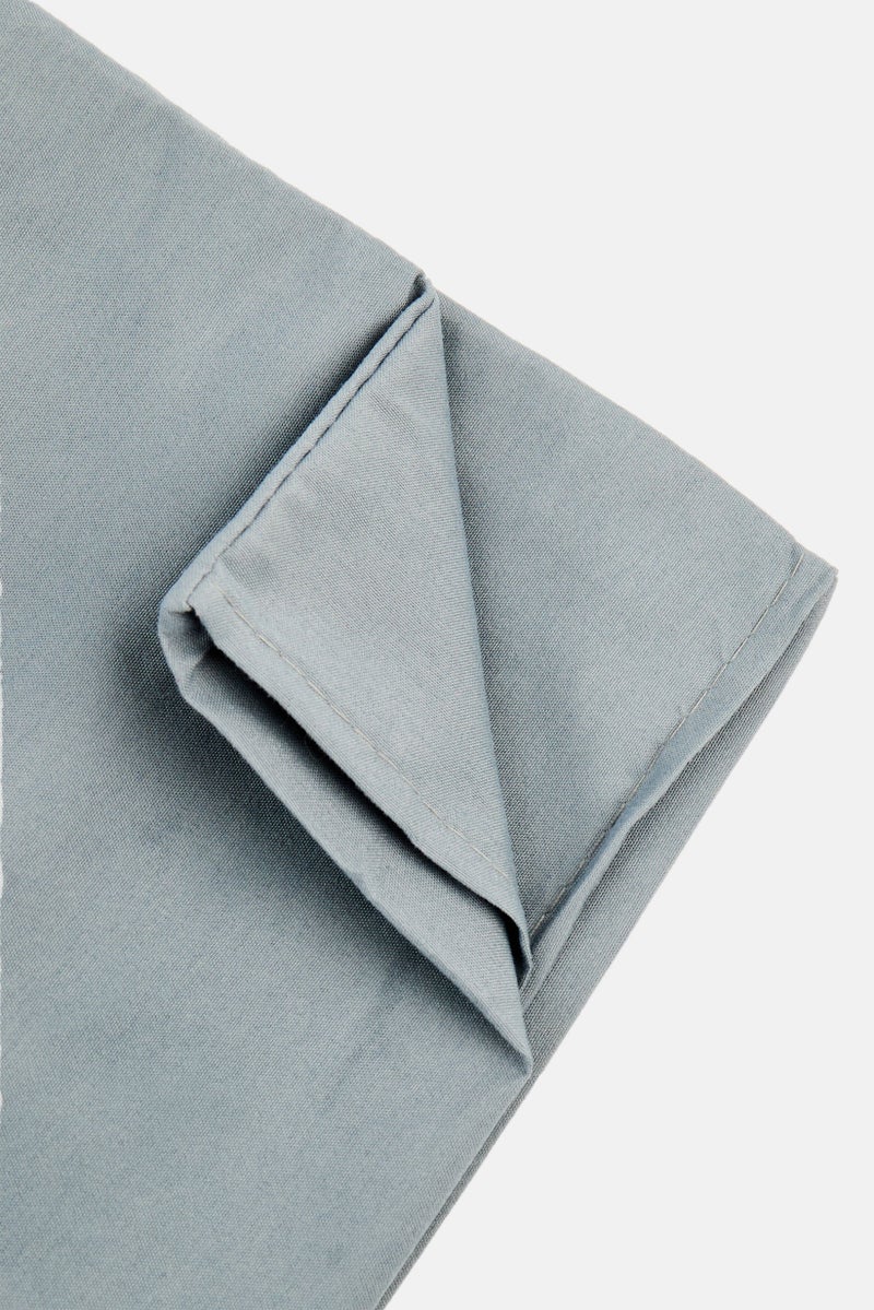YOTO 4 Pieces Plain Flat Sheeet With Pillow Case Set, Dark Grey - Image 3