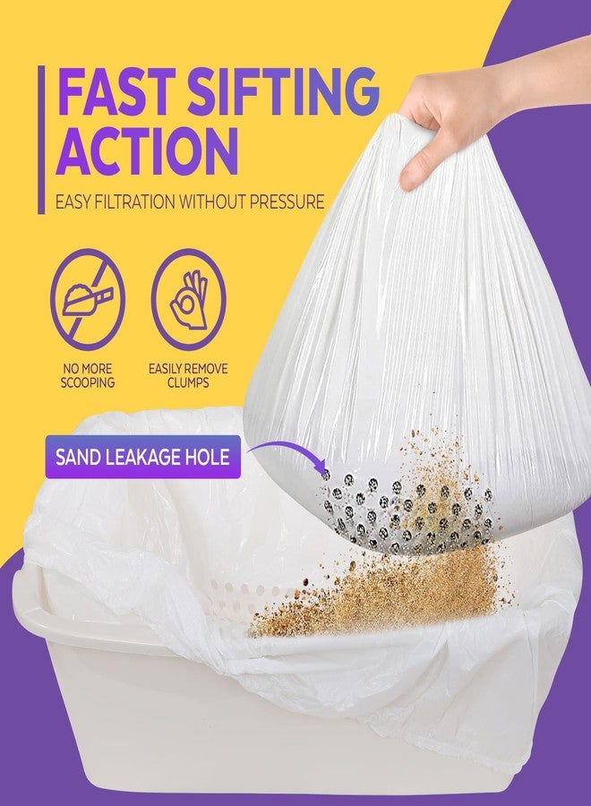 BETAPET Sifting Litter Box Liners- 30-Count Elastic Cat Pan Liners for Large, Extra Large, Giant, and Extra Giant Litter Box - 36" x 18" Universal Fit Quick Sifting Cat Litter Bags - Image 3