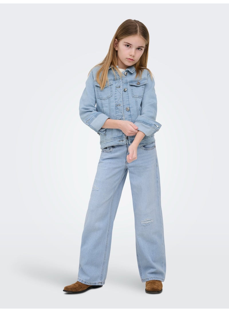 ONLY Girl's Sara Light Blue Denim Jacket - Image 2