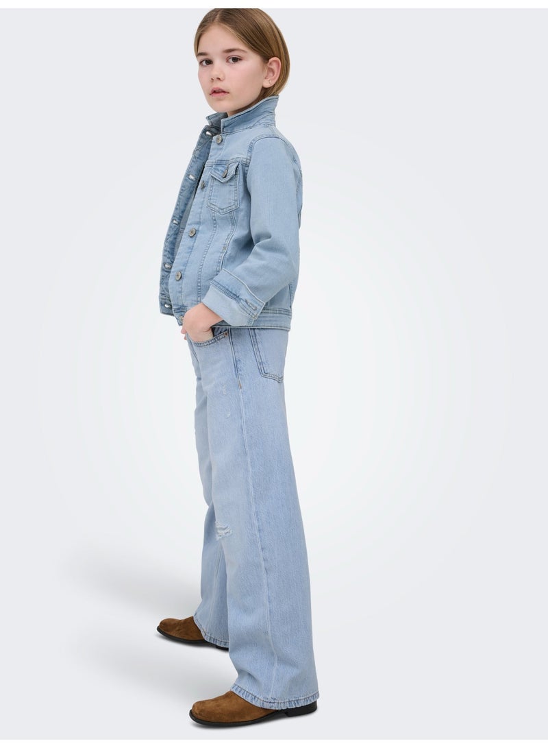 ONLY Girl's Sara Light Blue Denim Jacket - Image 3