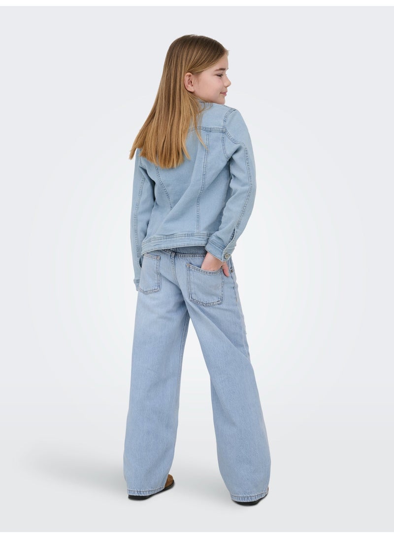 ONLY Girl's Sara Light Blue Denim Jacket - Image 4