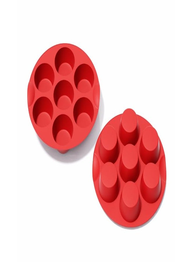 saphe Silicone Muffin Pans for Baking, 7 Cups Air Freyer Cupcake Pan, Nonstick Silicone Muffin molds for for Baking Egg Bite, Muffins, Tart, Cupcake and Quiche, 2 Packs (7 cups) - Image 1