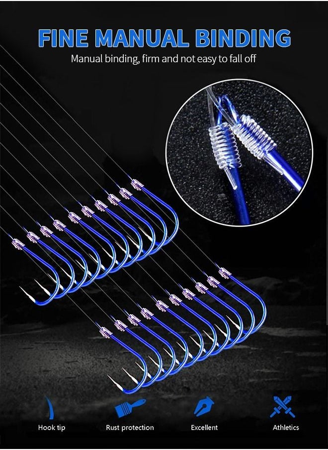 GROIC - Small Fishing Hooks with Line,Tiny Fishing Hook on Nylon Line,Fishing Accessories,Fishing Supplies - Image 1