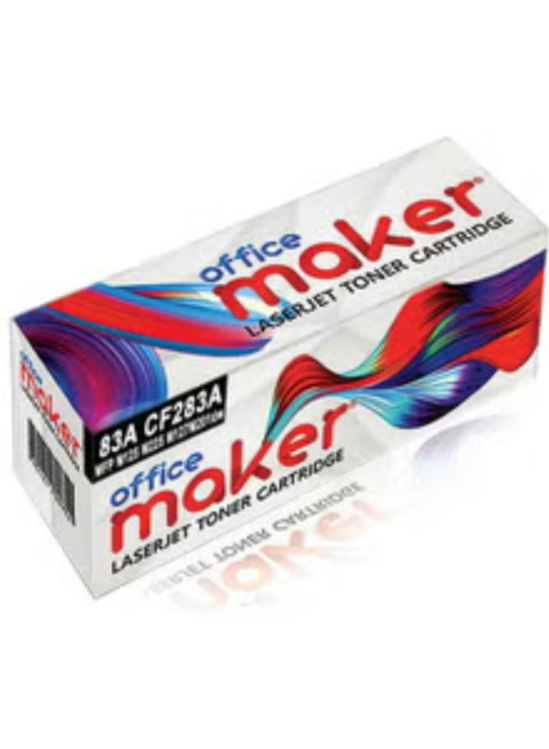 Office Maker 83A CF283A Laserjet Toner Cartridge Printer Black - Image 1