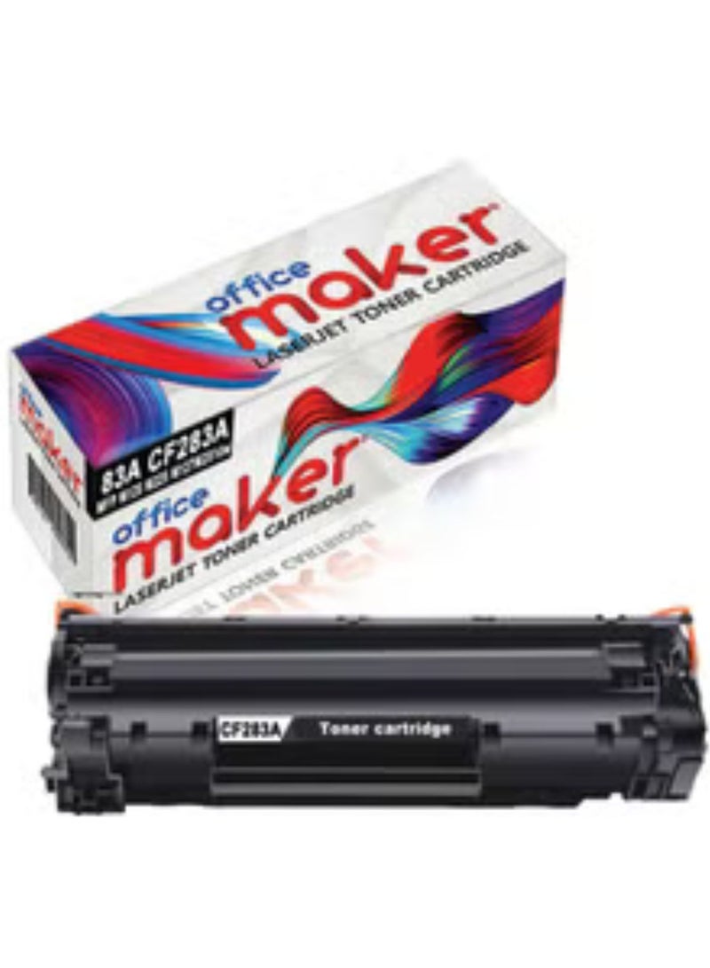 Office Maker 83A CF283A Laserjet Toner Cartridge Printer Black - Image 2