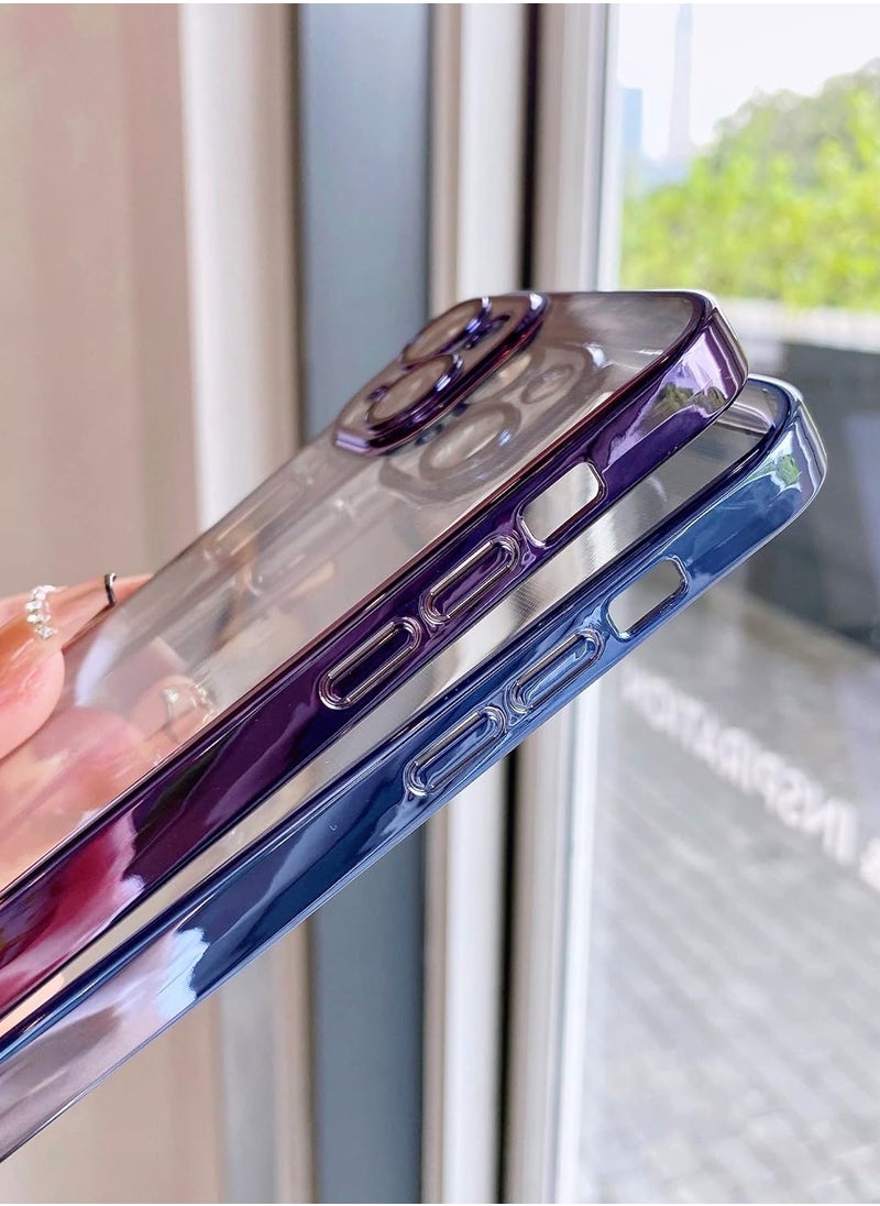 Plating Case for iPhone 13 Pro Max 6.7'', Clear TPU Back Cute Luxury Electroplated Frame with Camera Lens Protector Slim Thin Lightweight Cover for Apple iPhone 13 Pro Max  (Purple) - pzsku/ZAB8C939E131791825E0FZ/45/_/1740991996/73670a98-1eb4-47c4-b391-e4cb1328c5c9