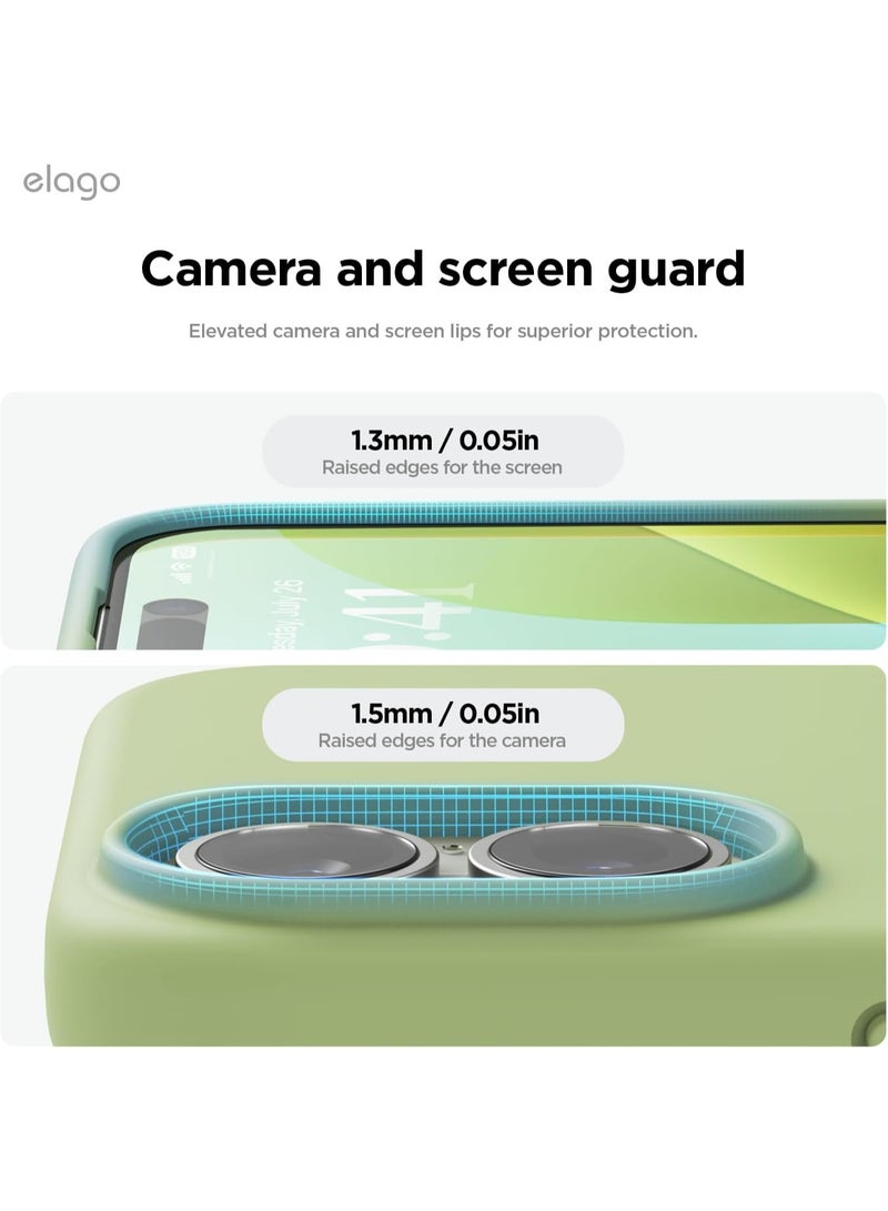 Elago Liquid Silicone for iPhone 16 Plus Case Cover Full Body Protection, Shockproof, Slim, Anti-Scratch Soft Microfiber Lining - Pastel Green - Image 5