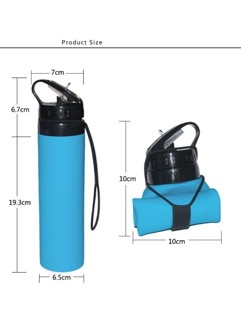 Goldfish 600ML Outdoor Sports Folding Water Cup with Straw Portable for Riding and Traveling - Image 5