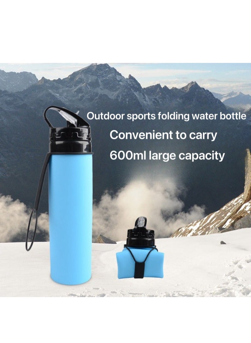 Goldfish 600ML Outdoor Sports Folding Water Cup with Straw Portable for Riding and Traveling - Image 3