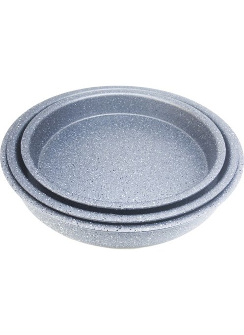 OMS 3 Piece Granite Tray Set Gray 3086  - Image 1