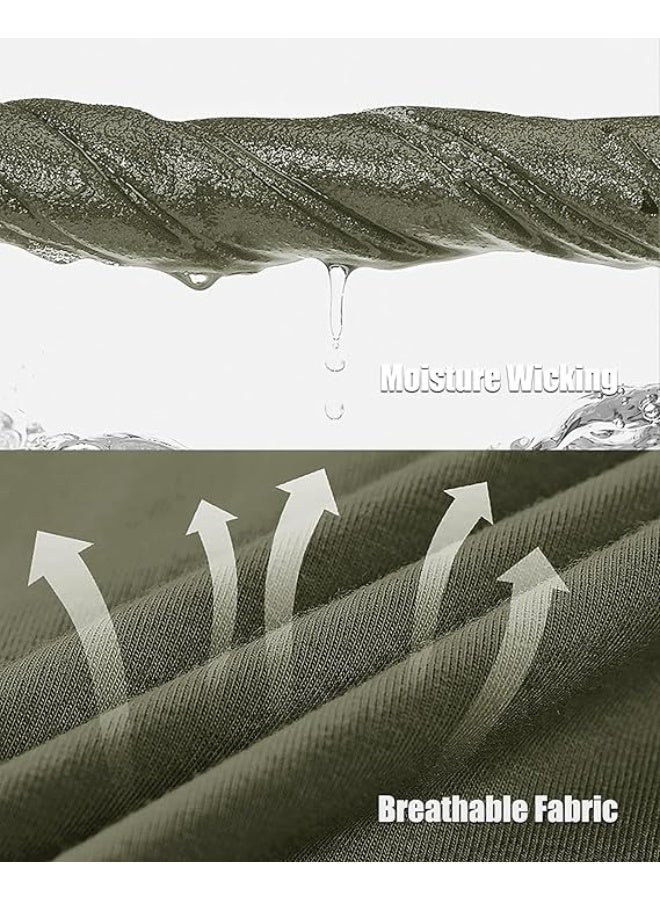 MAGCOMSEN Men's Tactical Fishing Shirt - Long Sleeve Army Green Polyester, Quick Dry & Sun Protection - Image 3