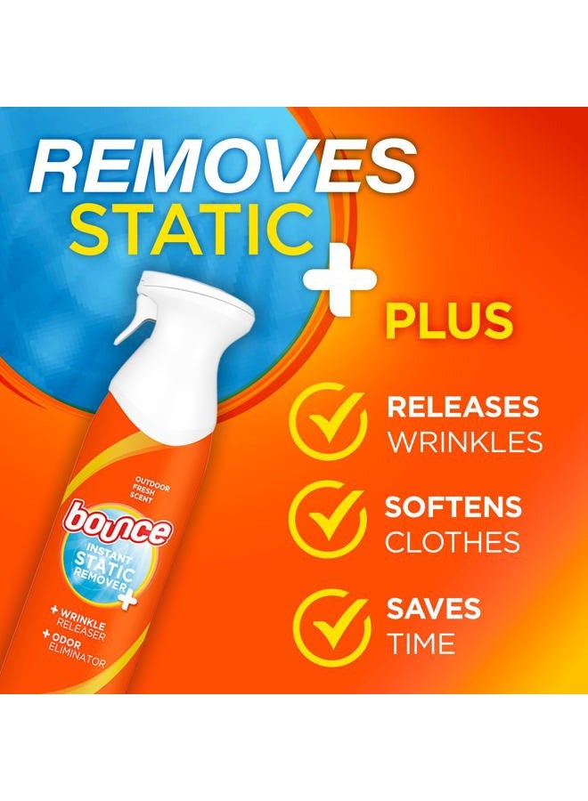 Bounce 3-in-1 Anti Static Spray & Wrinkle Release - Odor Eliminator, Fabric Refresher & Dewrinkle Spray for Clothes, Anti-Wrinkle Spray for Clothing, Travel Size Wrinkle Releaser, 9.7 Fl Oz, Pack of 2 - Image 2