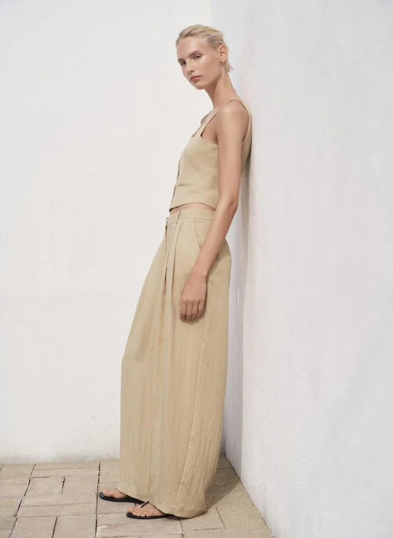 MANGO  Straight mid-rise suit trousers for Women | Best Price UAE