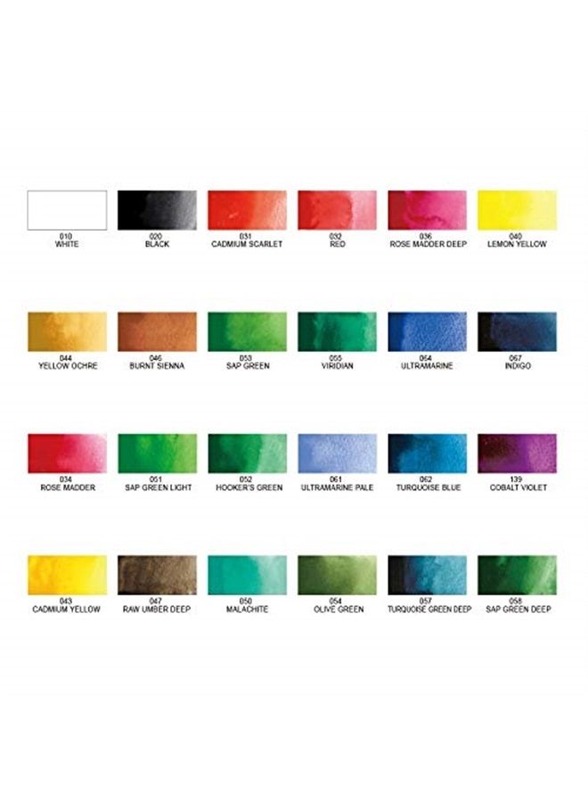 Kuretake GANSAI TAMBI 24 Colors Set, Watercolor Paint Set, Professional-quality for artists and crafters, AP-Certified, water colors for adult, Made in Japan - Image 1