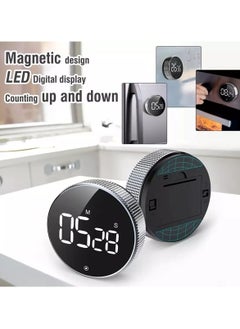 General Magnetic rotary timer, LED display timer, kitchen timer, kitchen baking and student learning self-discipline time management stopwatch countdown timer  - Image 2
