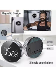 General Magnetic rotary timer, LED display timer, kitchen timer, kitchen baking and student learning self-discipline time management stopwatch countdown timer  - Image 3