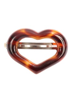 CARAVAN Caravan Tortoise Shell Open Heart Design Barrette, 0.5 Ounce 
