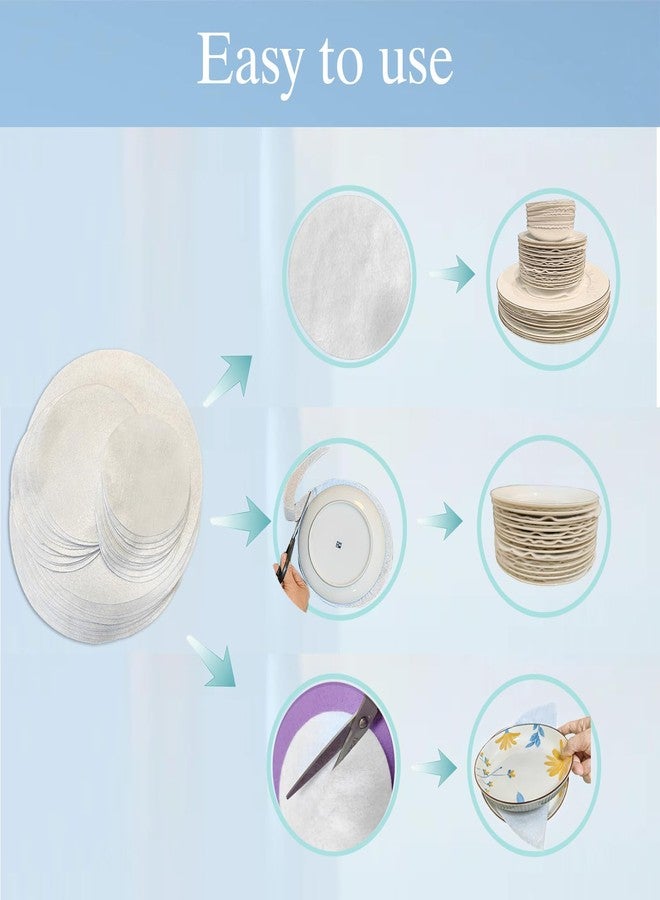 FCSTYODO Plate Storage Dividers,Soft Premium Felt Protectors for Porcelain Cookware,Washable & Reusable Separators Pads for Stacking & Protection,36 PCS with 12 Each of 10.5/7.5/5 inche - Image 5