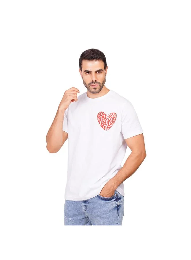 Coup Coup Men Printed Single Jersey T-Shirt 1001010 3XS - White