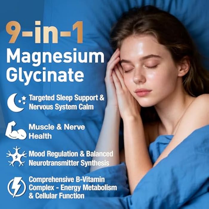 Totaria 9-in-1 Magnesium Glycinate 1000mg - Support Stress Relief, Sleep, Nerves, Muscles, and Metabolism - Magnesium Vitamin B & Amino Acid Triple Complex | High Absorption Chelated Formula - 120 Capsules - Image 3