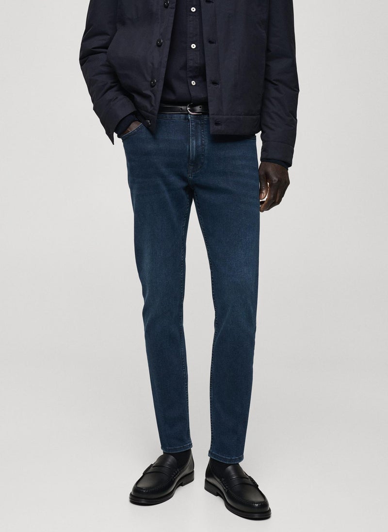Mango Man Rinse Skinny Fit Jeans  - Image 1
