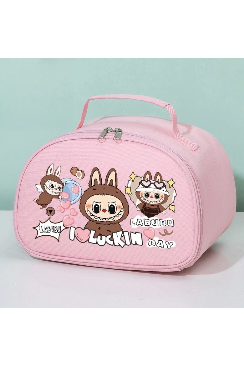 general Labubu Cute Printed Lunch Box Bag Student Insulation Large Capacity Insulation Aluminum Foil Insulation Bag - Image 1