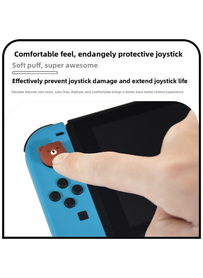 For Switch Bear Rocker Cap NS/Lite Rocker Cap Button Cap Joycon Gamepad Silicon-Product Color:7  - Image 3