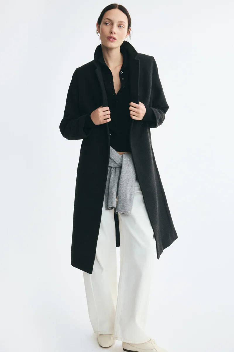 H&M  Felted tie-belt coat for Women | Best Price UAE
