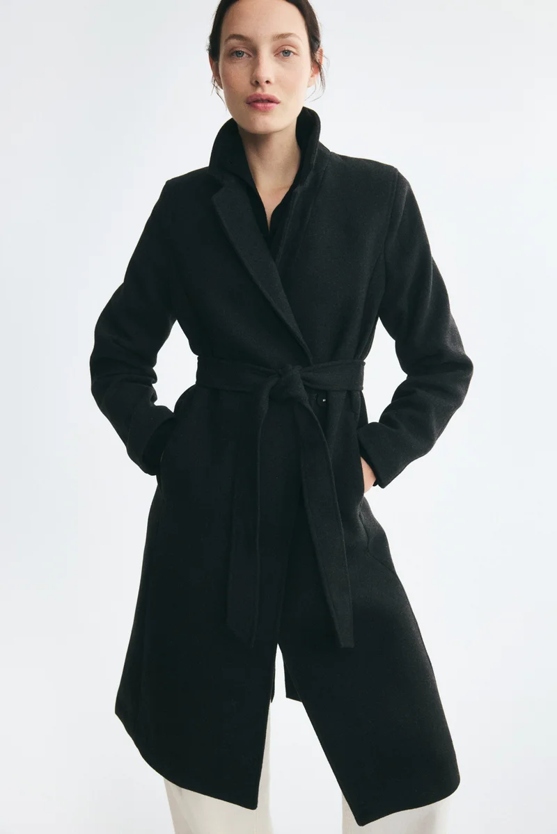 H&M  Felted tie-belt coat for Women | Best Price UAE