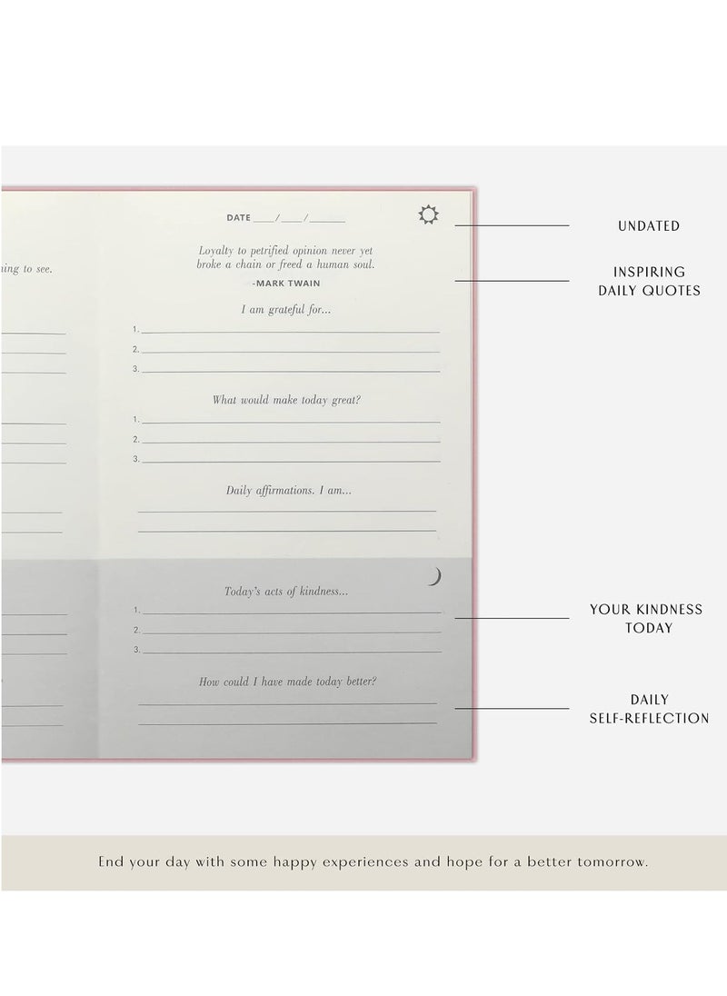 TRASSLE The Gratitude Journal : Five Minutes a Day for More Happiness, Positivity, Affirmation, Productivity, Mindfulness & Self Care - A Simple Effective Undated Daily Guide Planner  - Image 3