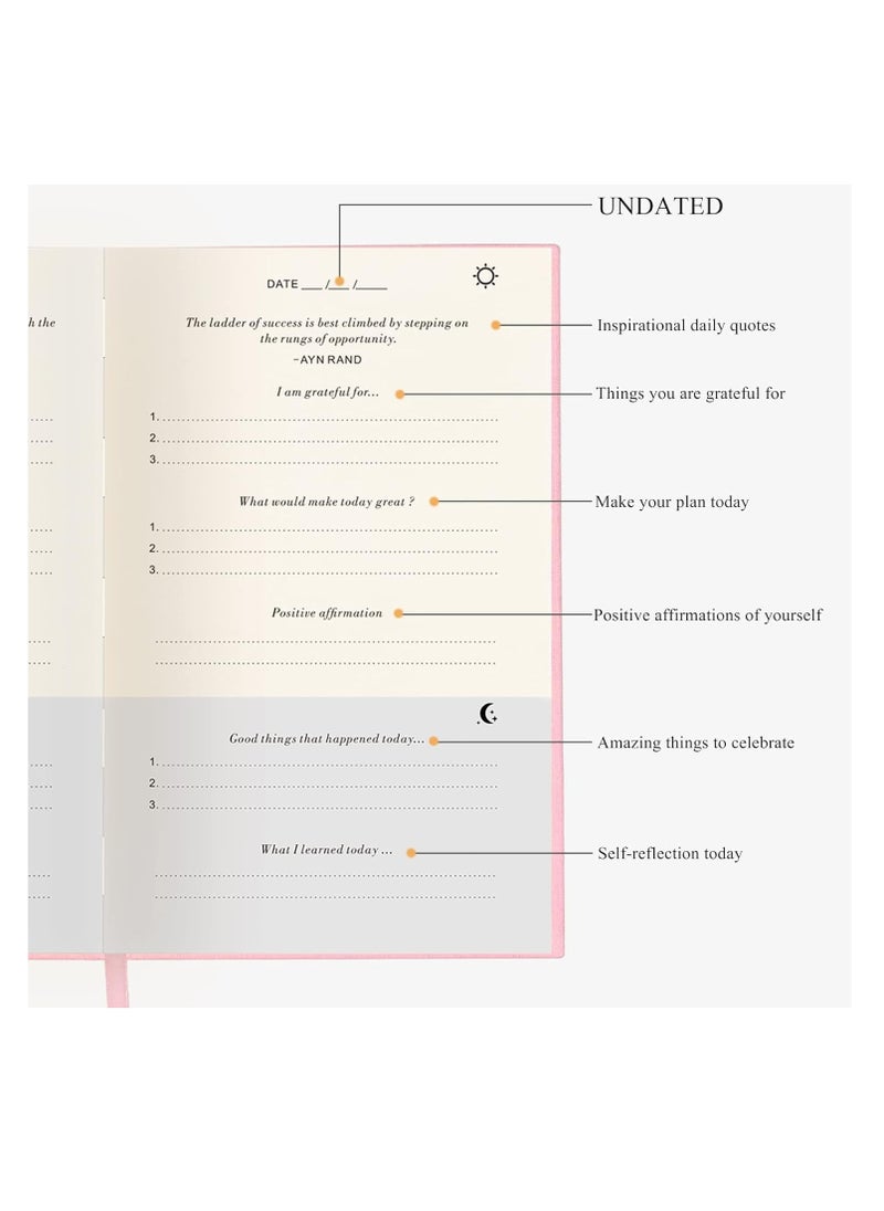 TRASSLE The Gratitude Journal : Five Minutes a Day for More Happiness, Positivity, Affirmation, Productivity, Mindfulness & Self Care - A Simple Effective Undated Daily Guide Planner  - Image 5