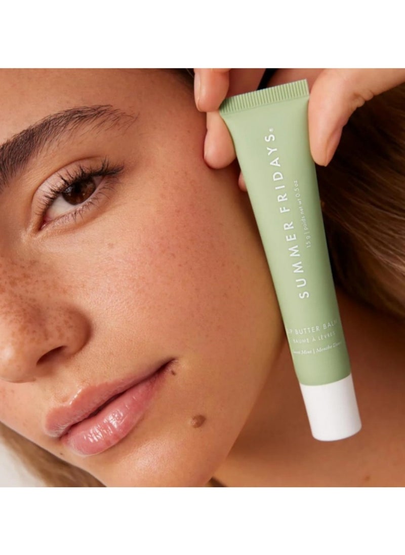 SUMMER FRIDAYS - Summer Fridays Lip Butter Balm - Conditioning Lip Mask and Lip Balm for Instant Moisture, Shine and Hydration - Sheer-Tinted, Soothing Lip Care - Sweet Mint (.5 Oz) - Image 1