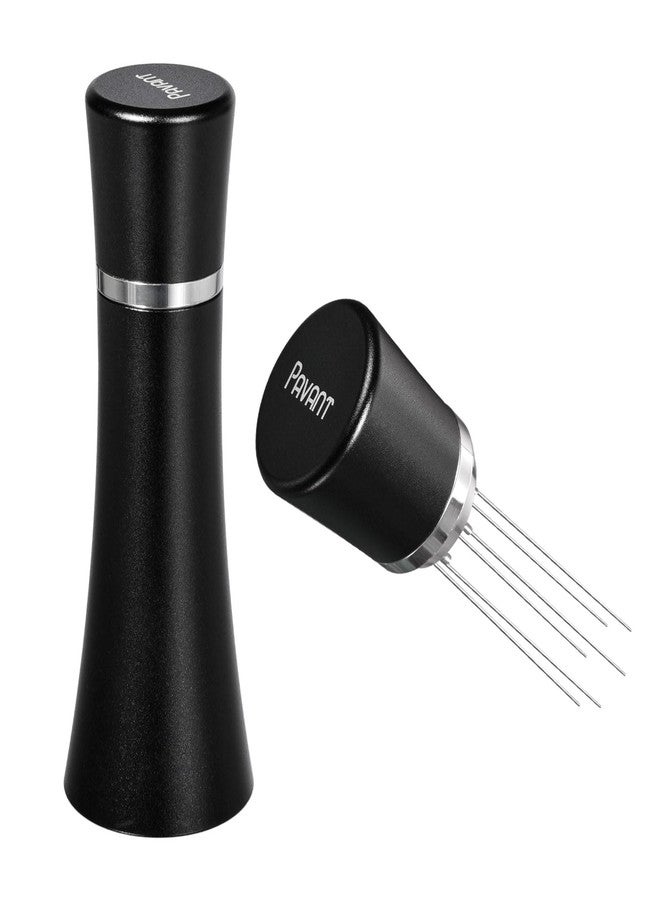 Pavant WDT Distribution Tool with Stand,6 Prongs Coffee Stirring Tool for Espresso Distribution-Espresso Needle Espresso Stirrer-0.4mm Thick Wires-Weiss Distribution Technique-Anodized Aluminum Handle - Image 1