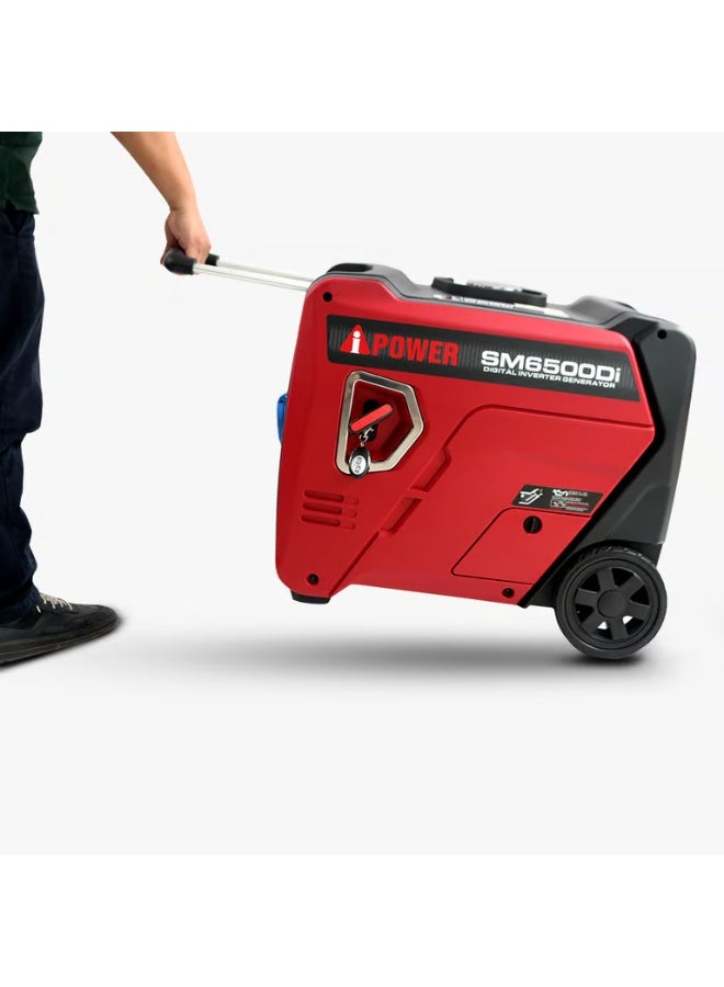 AiPower Portable Inverter Generator, 6500W Starting, 5500W Running, Wheeled, Model GM65000Di - Image 5