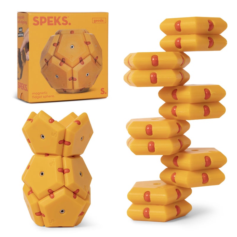 Speks Geode Magnetic Fidget Toy  Sensory Desk Toy for Adults  Teens 14  Stress Relief Gift  Sphere Solar Flare - Image 2