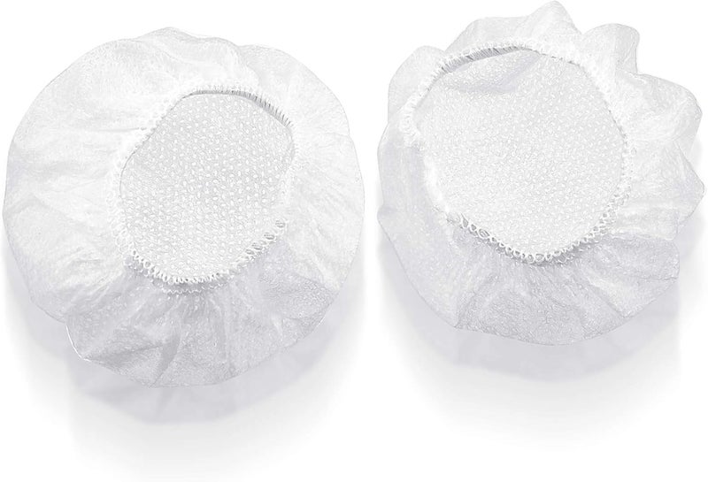 BBTO 100 Pieces Headphone Ear Covers Disposable Earphone Sanitary Non-Woven Stretch Earpad Covers Fit for Most on Ear Headphones(6.5 cm,White) - Image 4