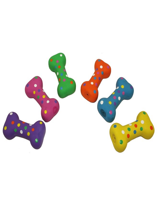 Multipet Polka Dot Latex Plush Filled 4-Inch Dog Toy - Image 1