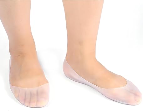 ZJchao 1 Pair Soft Silicone Gel Spa Socks Full Length Moisturizing Socks for Cracked Feet Corns Calluses Blisters Bunions - Image 1