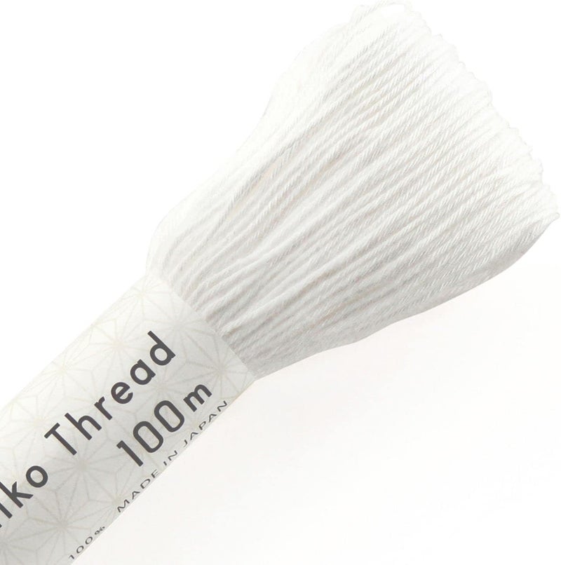 Olympus Sashiko Cotton Thread 111yd Skein White - Image 1